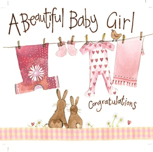 Pink Washing Line Baby Girl (S148), prianie