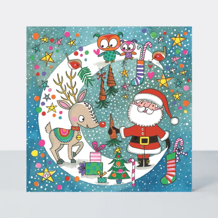 Santa/Rudolph Moon Scene (XJIG47), prianie s puzzle