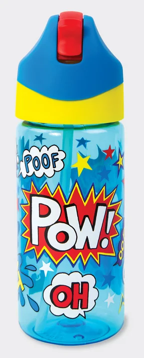 Super Hero STBOT9, plastová fľaša so slamkou