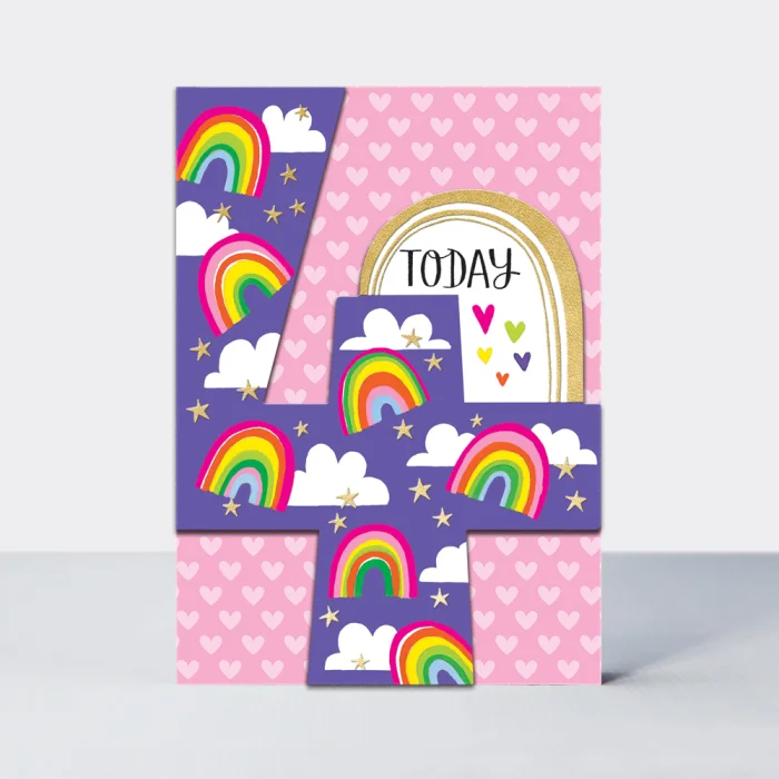 Age 4 Girl/Rainbows & Hearts (DIT07), prianie