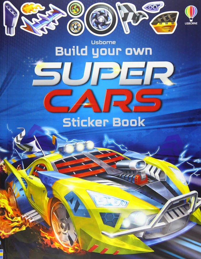 Build Your Own Supercars Sticker Book, nálepkový zošit