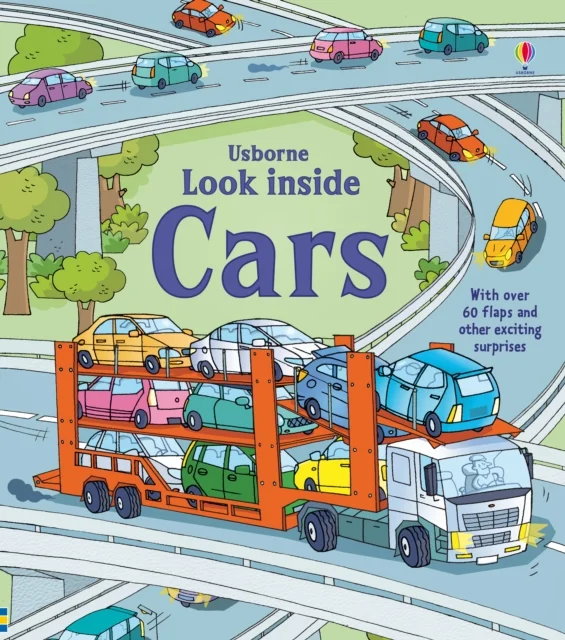 Look Inside Cars, anglická kniha - leporelo