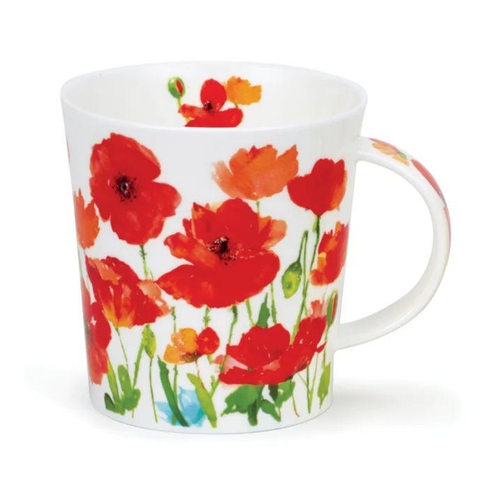 Beau Jardin Red, porcelánový hrnček