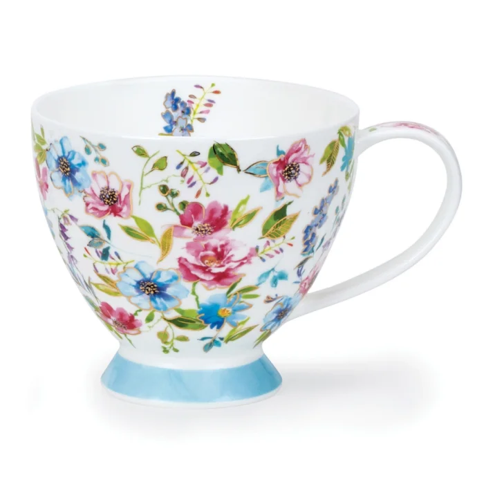 Fleurs Blue, porcelánový hrnček