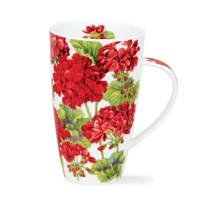 Geraniums, porcelánový hrnček
