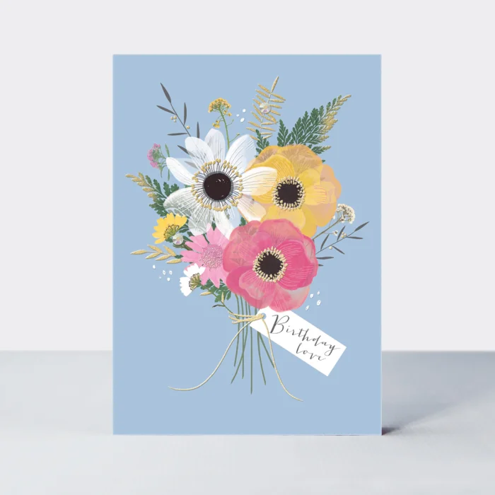 Open Birthday Bunch of Flowers (FLOW01), prianie