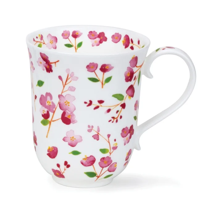 Petites Fleurs Pink, porcelánový hrnček