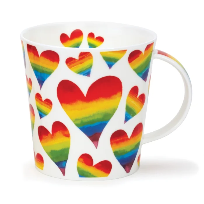 Rainbow Hearts, porcelánový hrnček