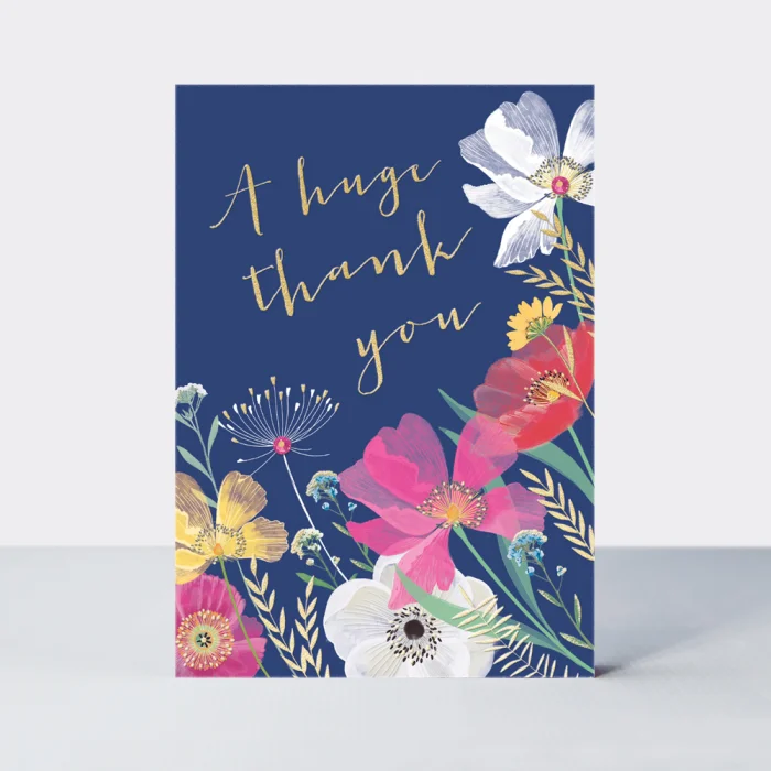 Thank You Floral on Navy (FLOW13), prianie