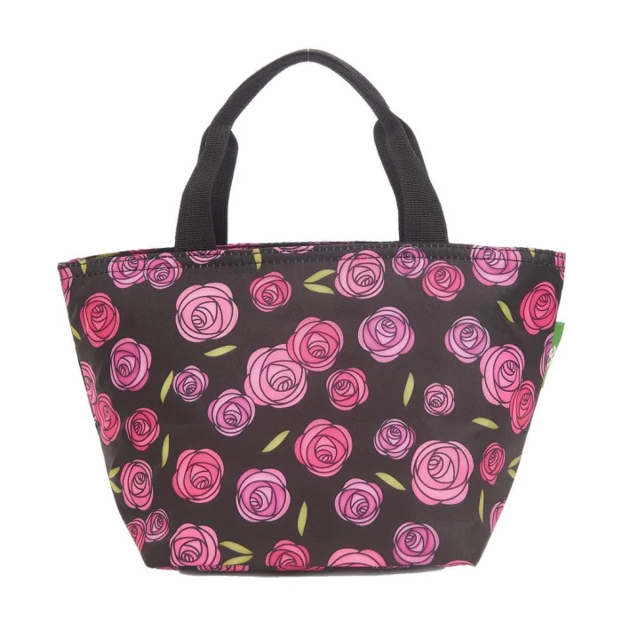 Black Mackintosh Rose - Foldable Lunch Bag, skladacia termotaška