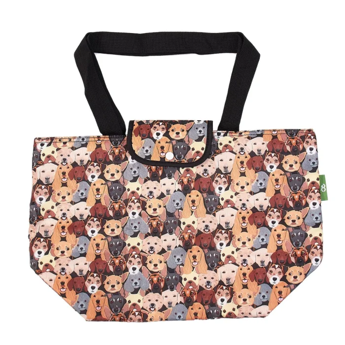 Black Stacking Dogs E23 - Foldable Large Cool Bag, veľká skladacia termotaška