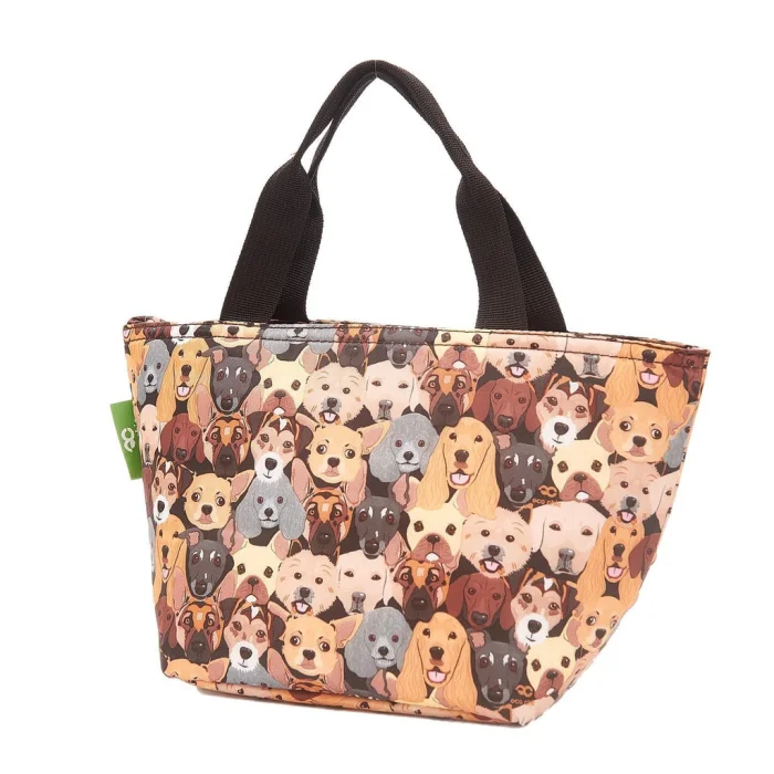 Black Stacking Dogs - Foldable Lunch Bag, skladacia termotaška