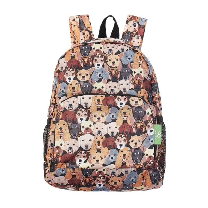 Black Stacking Dogs G23 - Foldable Mini Backpack, skladací mini ruksačik