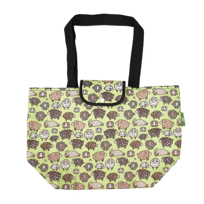 Green Cute Sheep E27 - Foldable Large Cool Bag, veľká skladacia termotaška