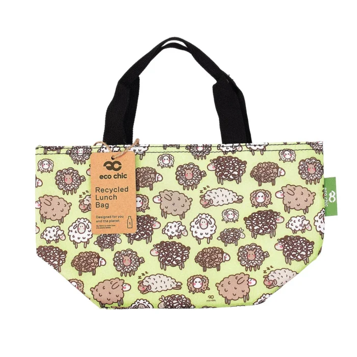 Green Cute Sheep - Foldable Lunch Bag, skladacia termotaška