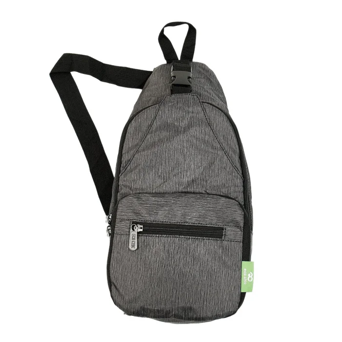 Grey I33 - Foldable Cross Body Bag, skladací crossbody ruksačik