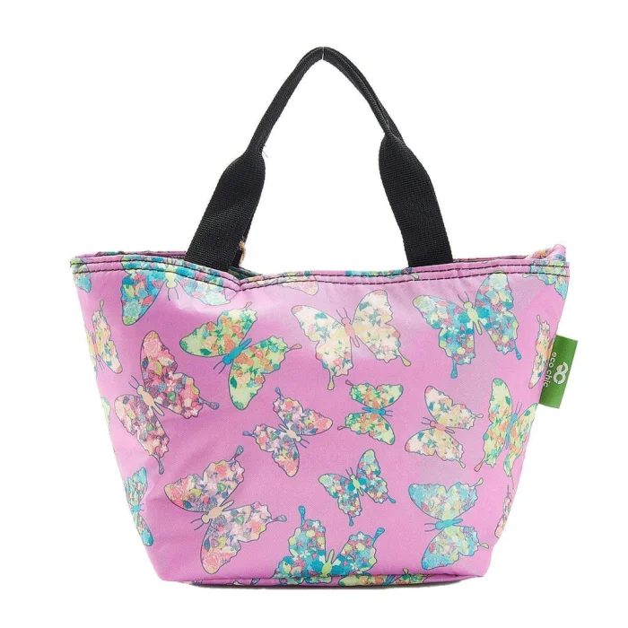 Lilac Butterfly - Foldable Lunch Bag, skladacia termotaška