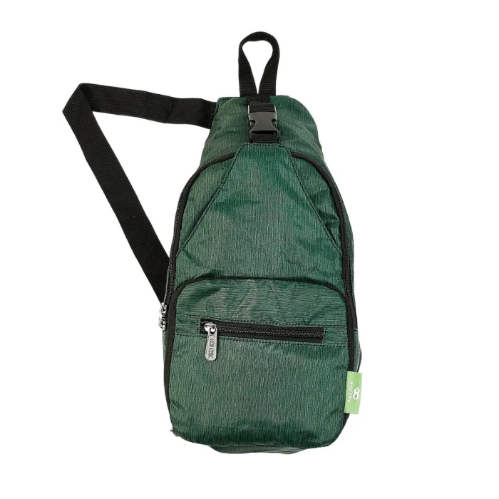 Pine Green I34 - Foldable Cross Body Bag, skladací crossbody ruksačik