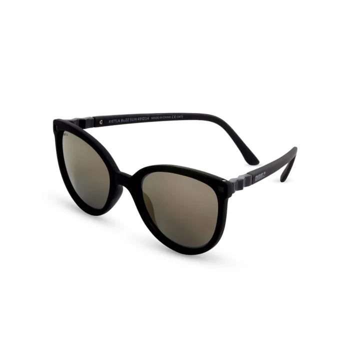 KiETLA CraZyg-Zag slnečné okuliare BuZZ Black zrkadlovky 4-6 rokov