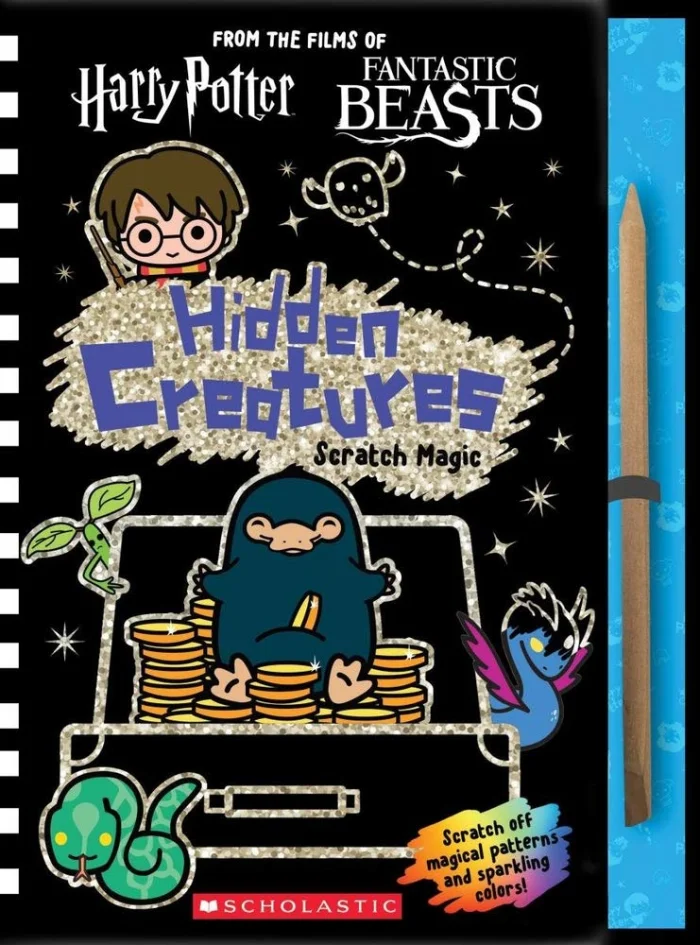Hidden Creatures Scratch Magic, zošit s obrázkami na vyškrabávanie
