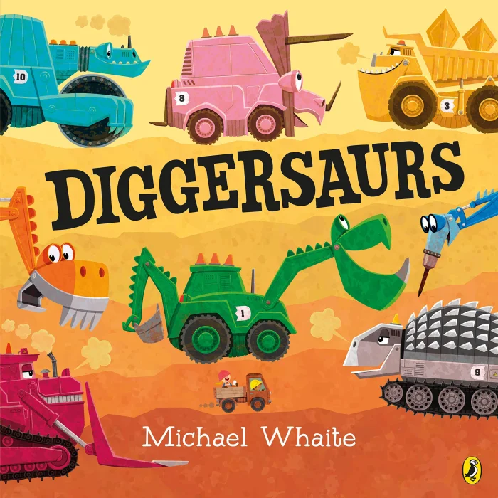 Diggersaurs, anglická kniha - leporelo