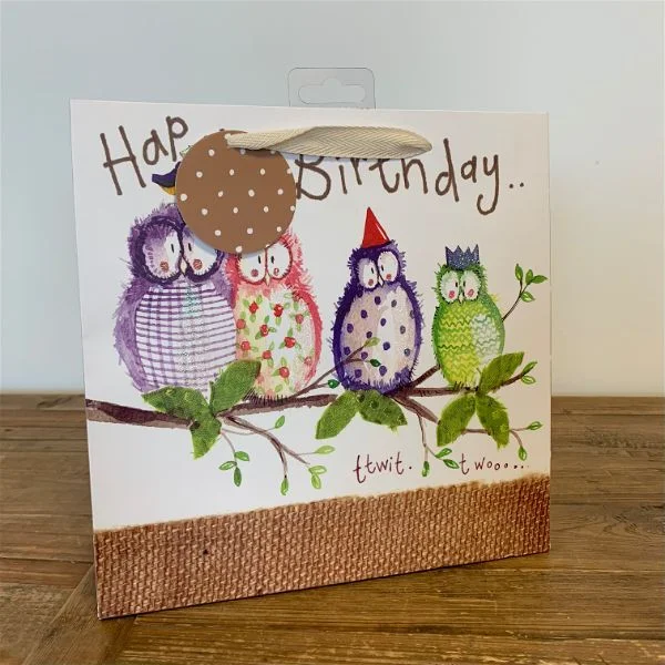 Owl Party / medium (MB03), darčeková taška