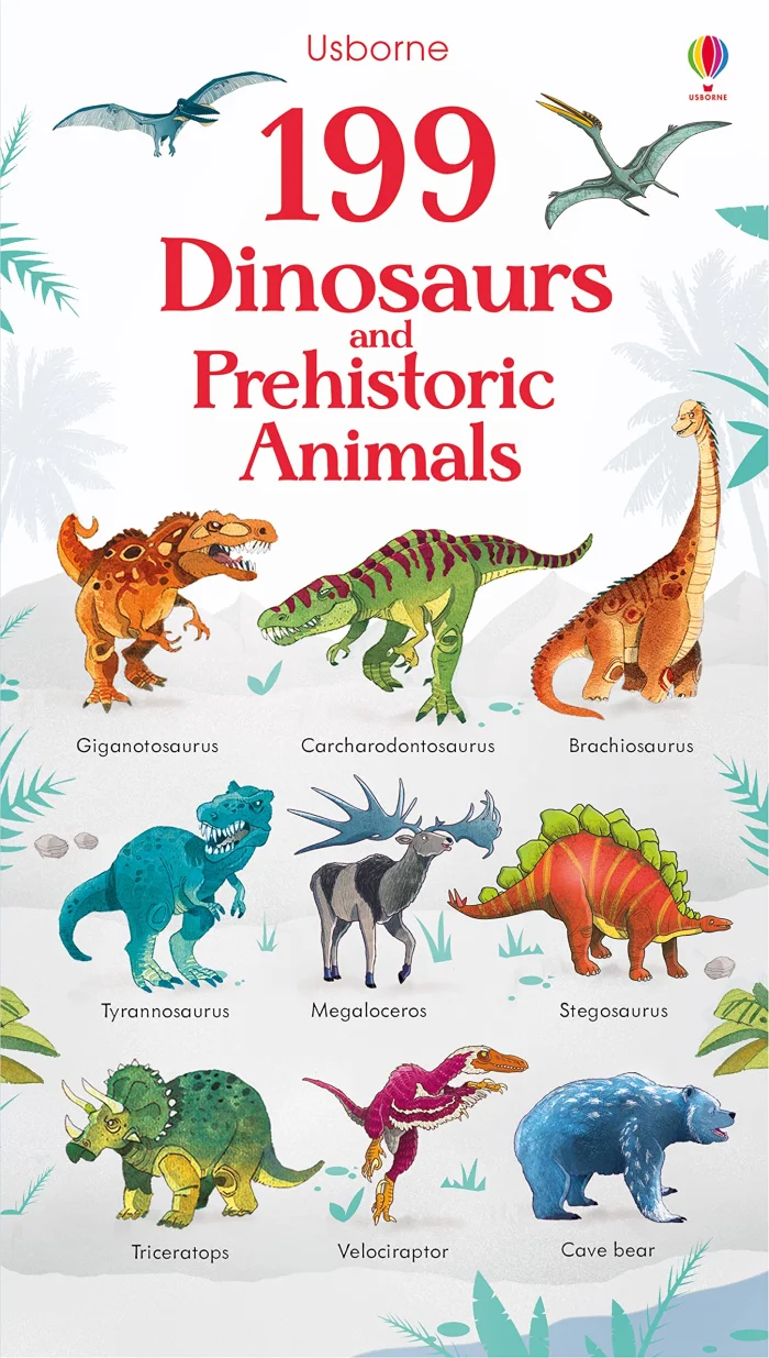 199 Dinosaurs and Prehistoric Animals, anglická kniha - leporelo