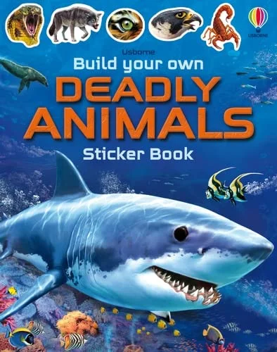Build Your Own Deadly Animals Sticker Book, nálepkový zošit