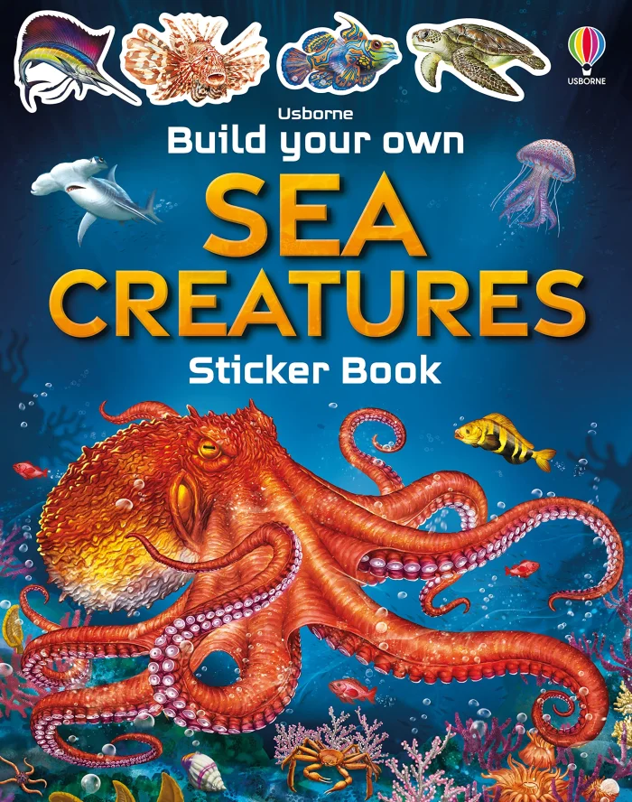 Build Your Own Sea Creatures Sticker Book, nálepkový zošit