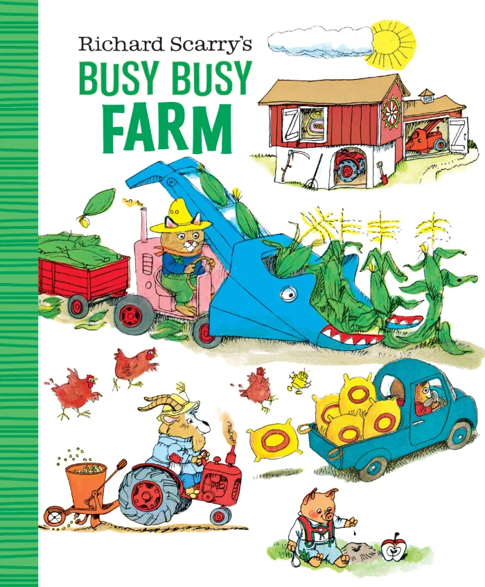 Richard Scarry's Busy Busy Farm, anglická kniha - leporelo