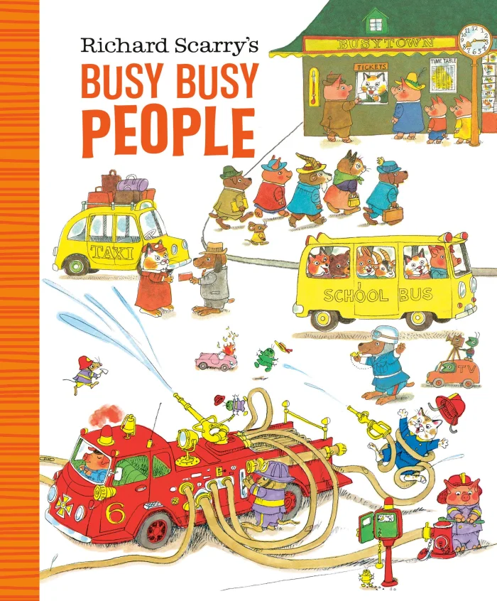 Richard Scarry's Busy Busy People, anglická kniha - leporelo