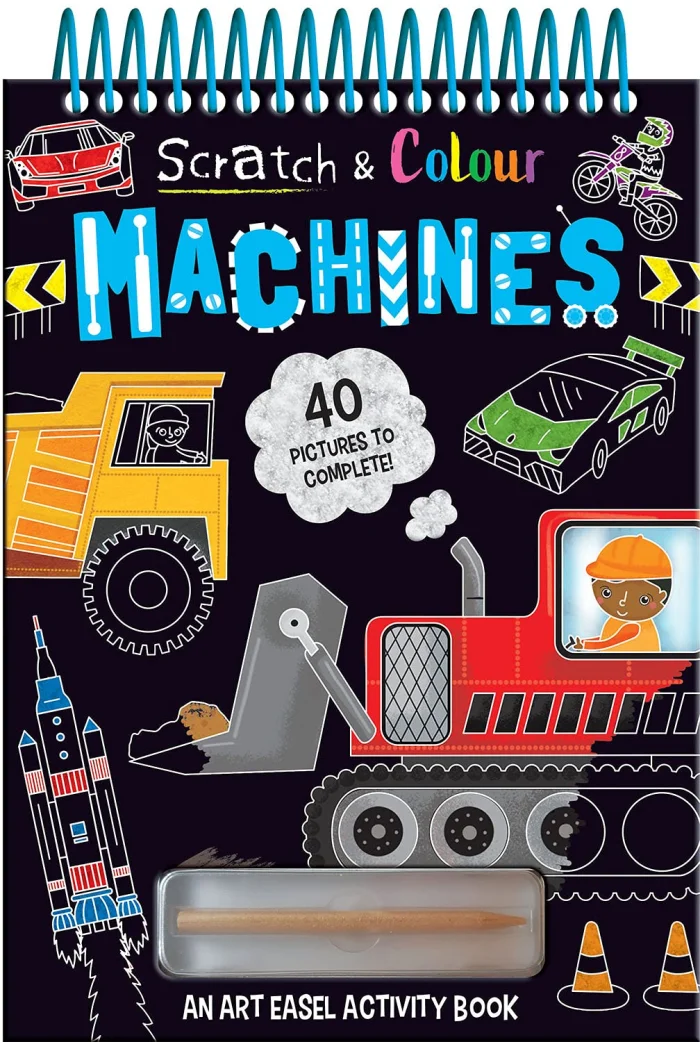 Scratch and Colour Machines, zošit s obrázkami na vyškrabávanie