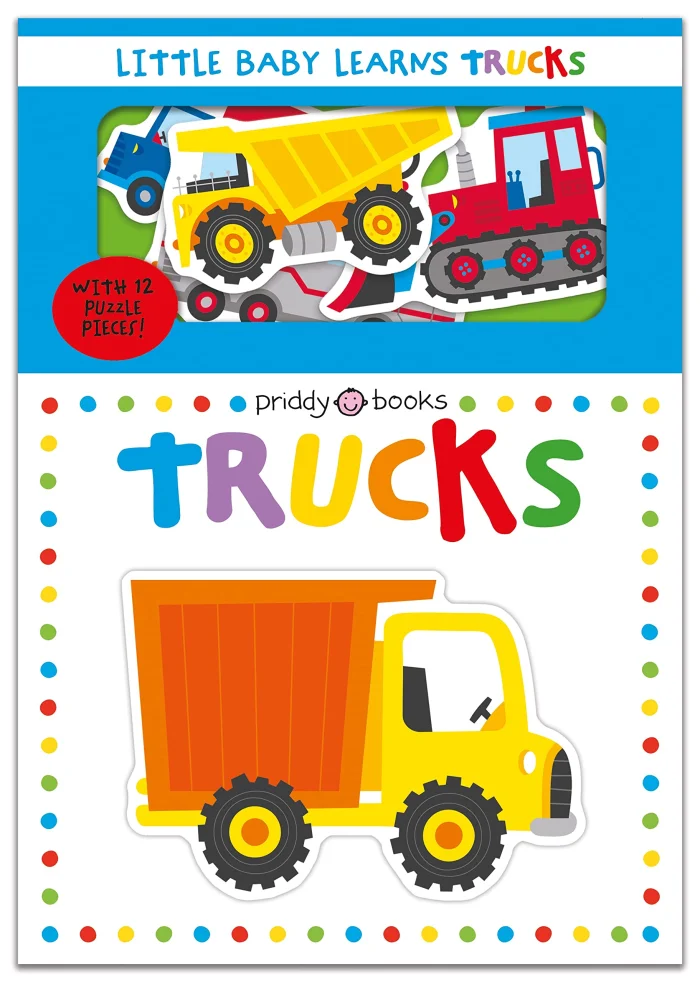 Trucks, anglická kniha - leporelo s puzzle