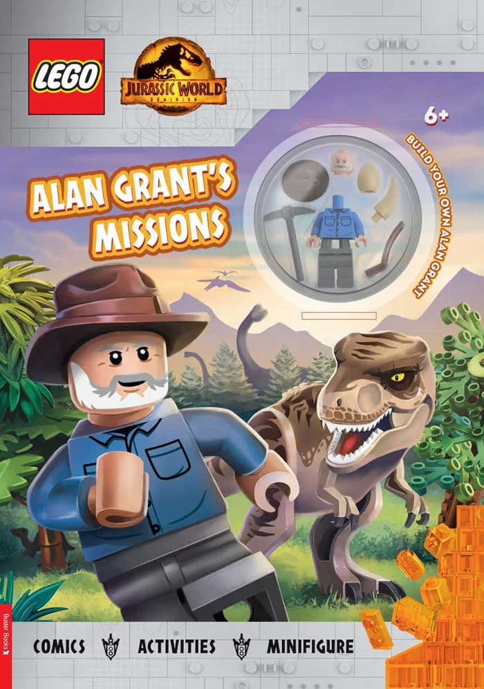 Alan Grant's Missions, kniha s úlohami a Lego panáčikom