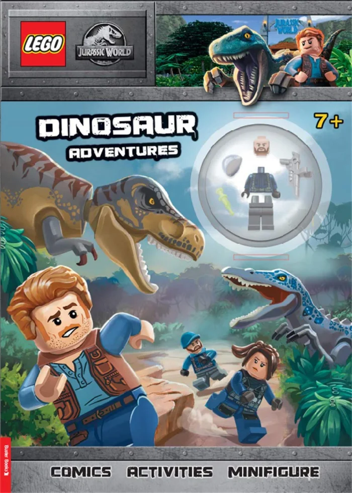 Dinosaur Adventures, kniha s úlohami a Lego panáčikom
