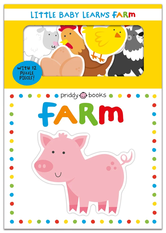 Farm, anglická kniha - leporelo s puzzle