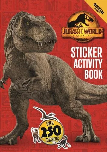 Official Jurassic World Dominion Sticker Activity Book, nálepkový zošit s aktivitami