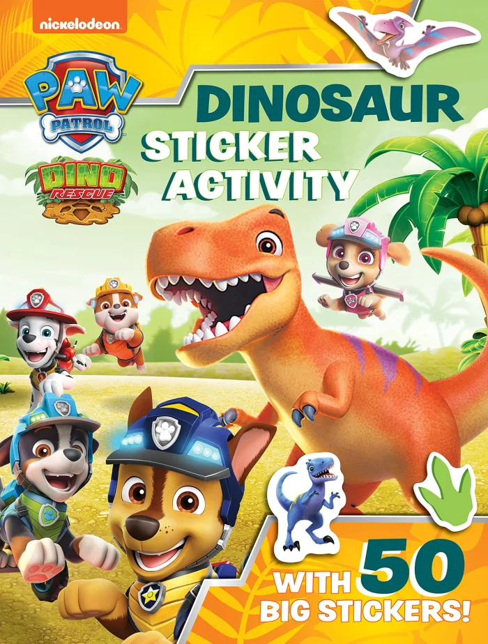 Paw Patrol Dinosaur Sticker Activity, nálepkový zošit s aktivitami
