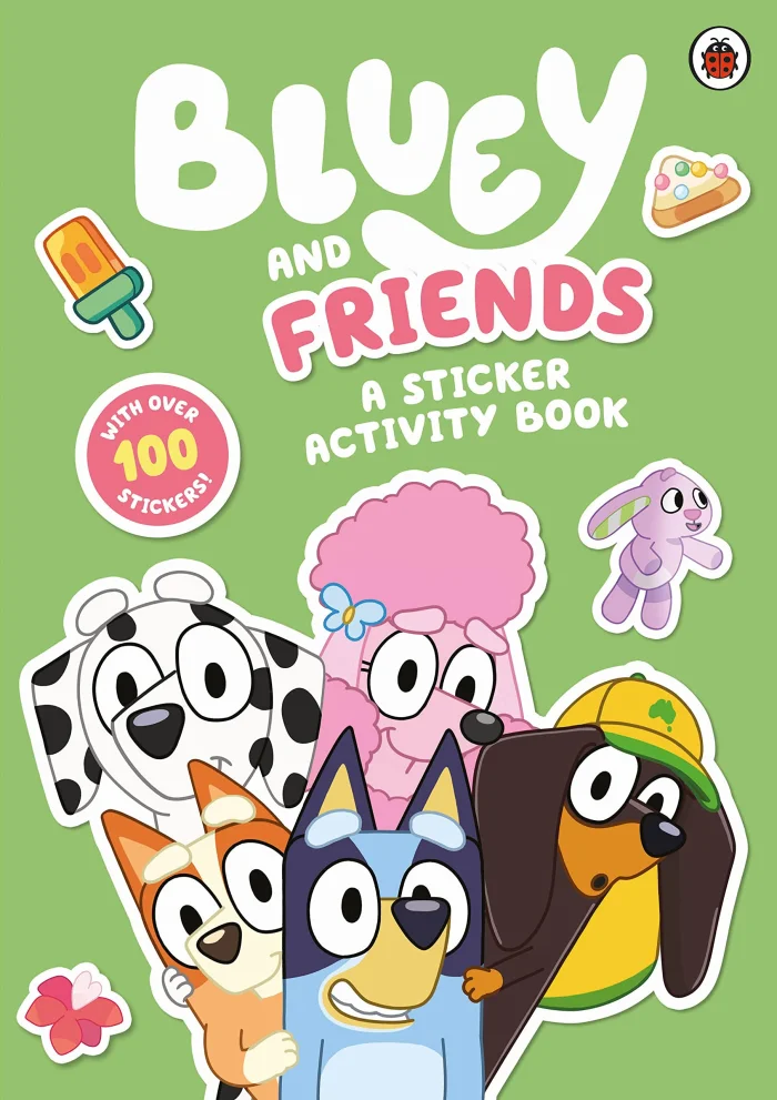 Bluey and Friends Sticker Activity, nálepkový zošit s aktivitami