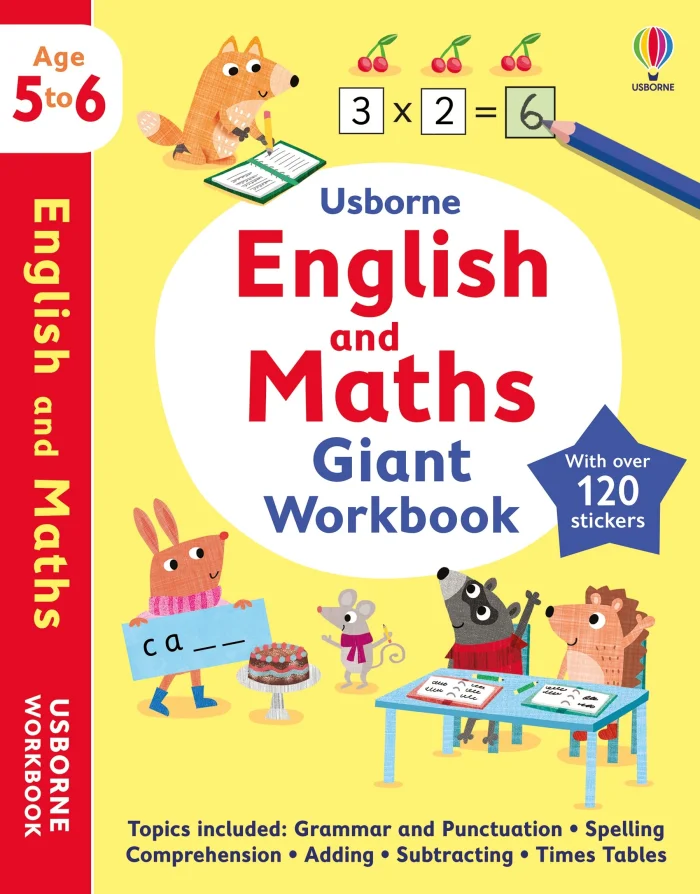 Usborne English and Maths Giant Workbook (5-6 years), pracovný zošit