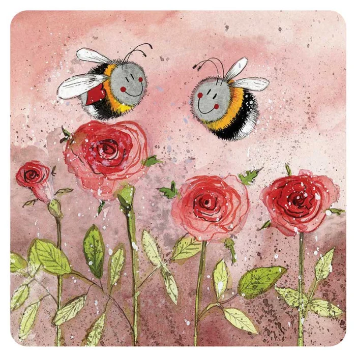 Bees and Roses Coaster C169, podložka pod pohár
