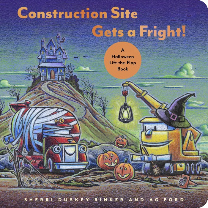 Construction Site Gets a Fright!, anglická kniha - leporelo