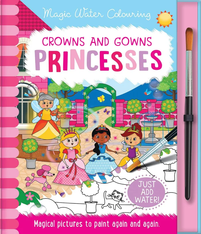 Crowns and Gowns - Princesses, omaľovánka