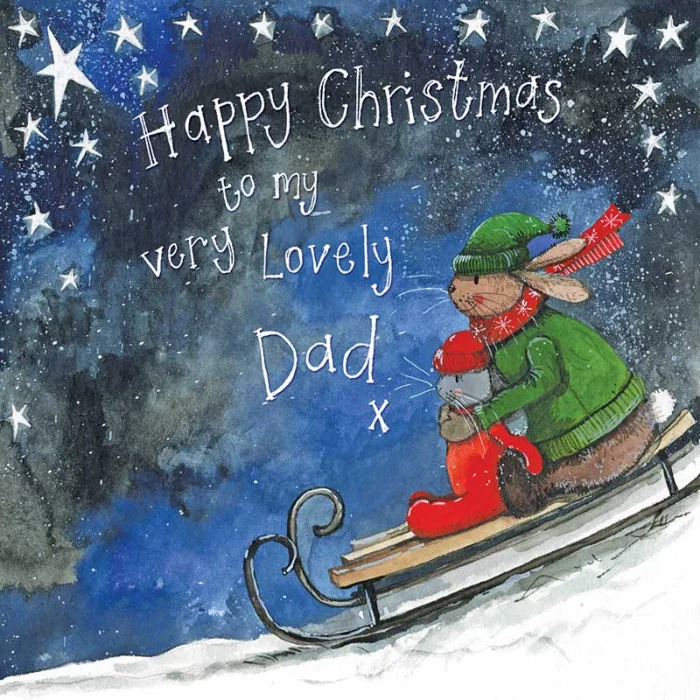 Lovely Dad Christmas Card (XS85), prianie