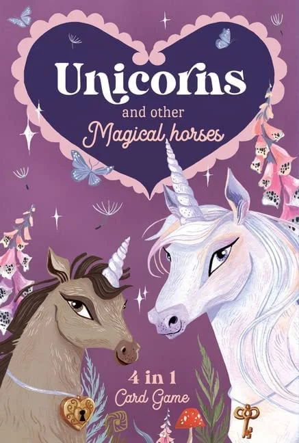 Unicorns & Other Magical Horses: 4 in 1 Card Game, karty