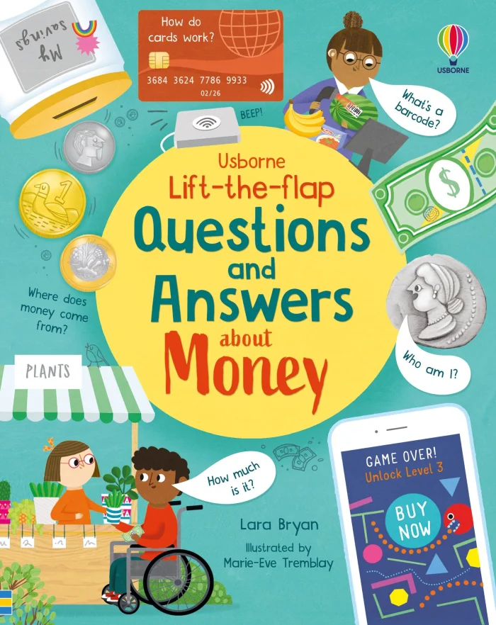 Lift-the-flap Questions and Answers About Money, anglická kniha- leporelo