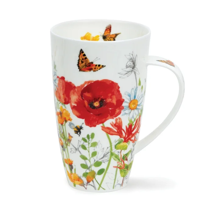 Meadow Breeze Red, porcelánový hrnček
