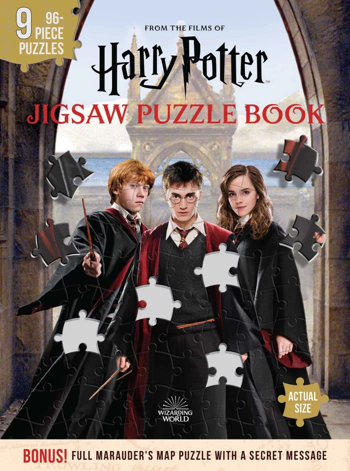 Harry Potter Jigsaw Puzzle Book (9 x 96 ks), anglická kniha s puzzle