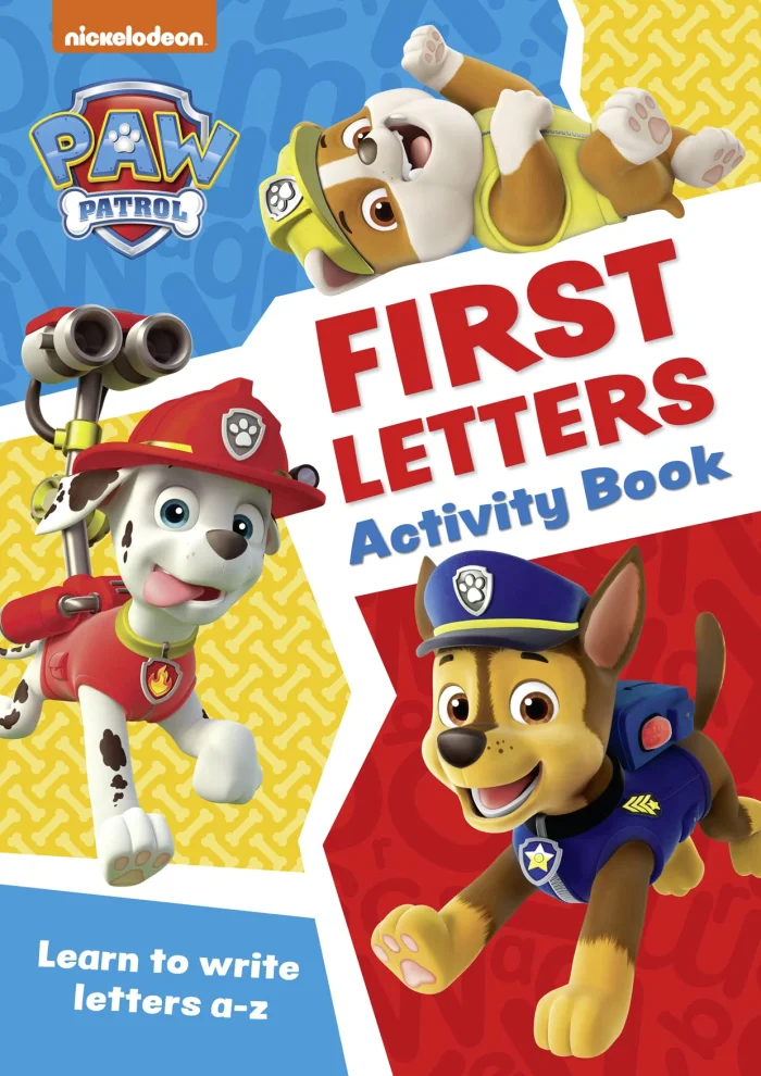 PAW Patrol First Letters Activity Book, anglická kniha s úlohami