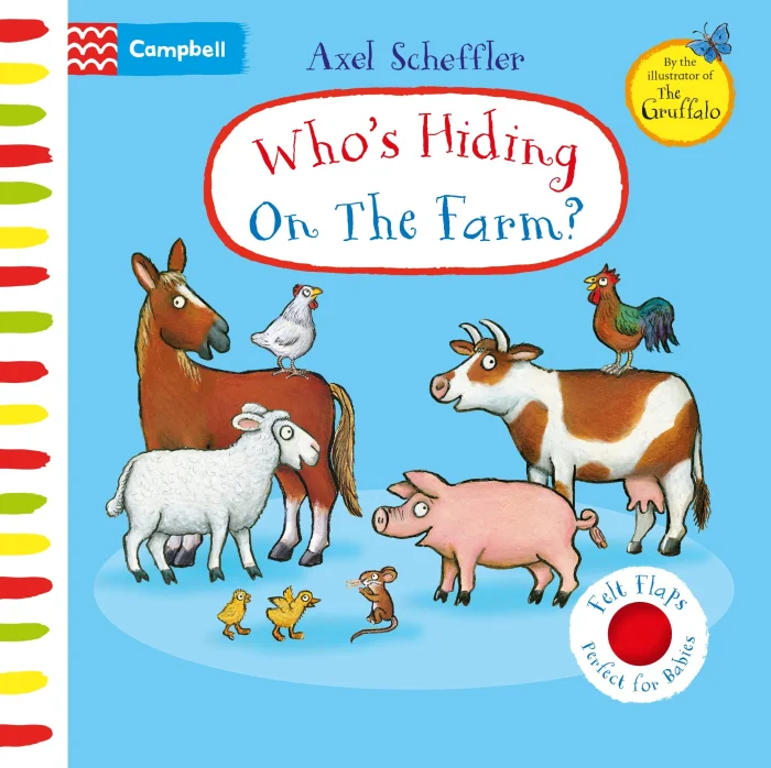 Who's Hiding On The Farm?, anglická kniha - leporelo